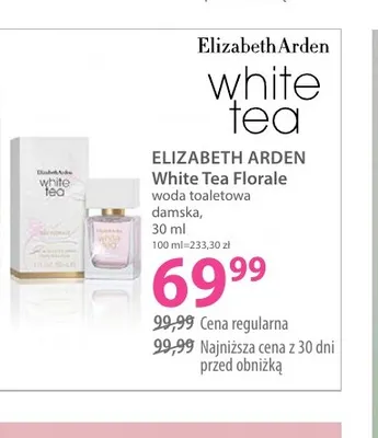 Woda toaletowa damska Elizabeth Arden White Tea Florale promocja w Hebe