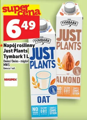 Napój roślinny Just Plants Tymbark 1l promocja w TOPAZ