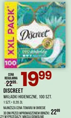 Wkładki higieniczne promocja w Drogerie Natura