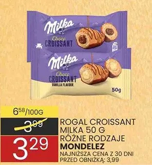 Rogal croissant milka 50g różne rodzaje promocja w Wafelek