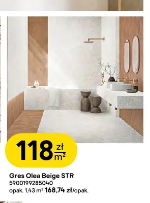 Gres Olea Beige Str Tubądzin promocja w Castorama
