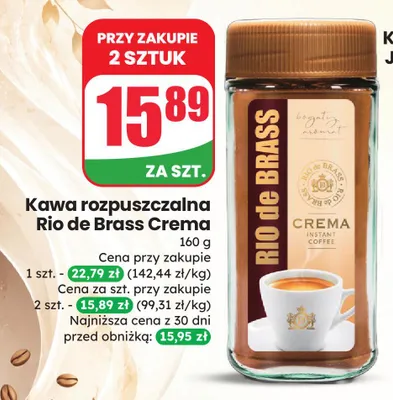 Kawa rozpuszczalna Rio de Brass Crema promocja w Dino