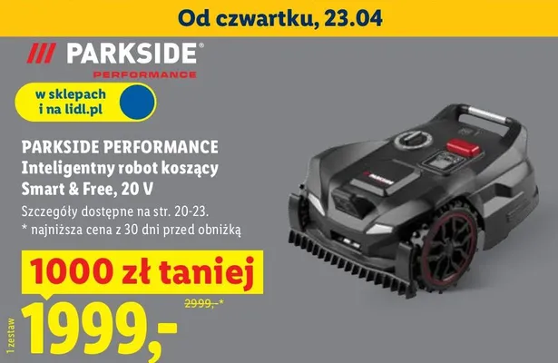 Inteligentny robot koszący Smart & Free, 20 V promocja w Lidl