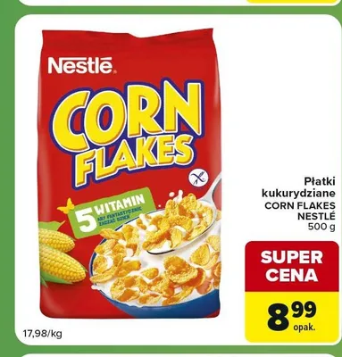 Płatki kukurydziane Nestlé Corn Flakes promocja w Carrefour Express