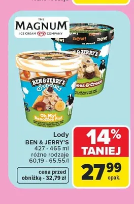 Lody Ben & Jerry's promocja w Carrefour