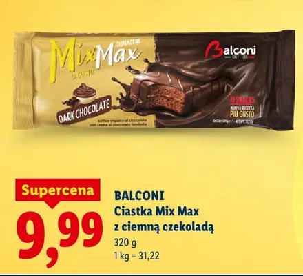 Ciastka Mix Max z ciemną czekoladą promocja w Lidl