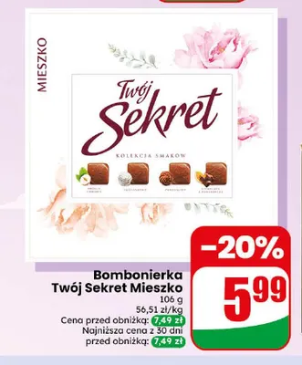 Bombonierka Twój Sekret Mieszko promocja w Dino