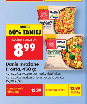 Danie mrożone Frosta kurczak z ryżem po meksykańsku promocja w Biedronka