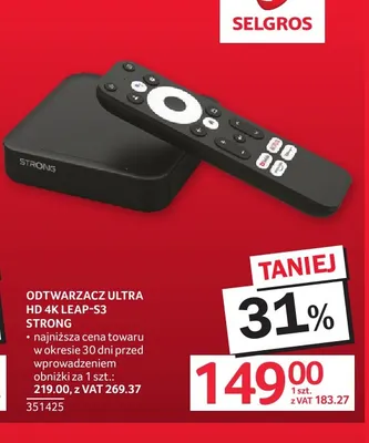 Odtwarzacz Ultra Hd 4K LEAP-S3 Strong promocja w Selgros