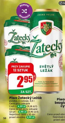 Piwo Žatecký Světlý Ležák promocja w Dino
