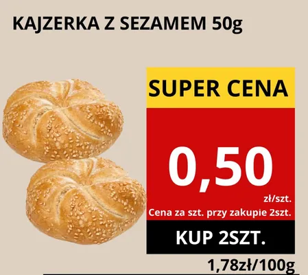 Kajzerka z sezamem promocja w Supeco