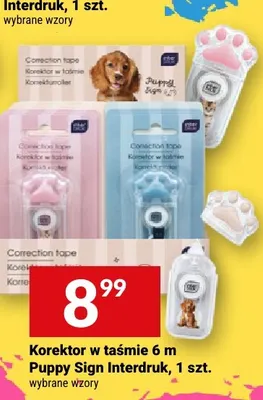 Korektor w taśmie Puppy Sign Interdruk 6 m promocja w Twój Market