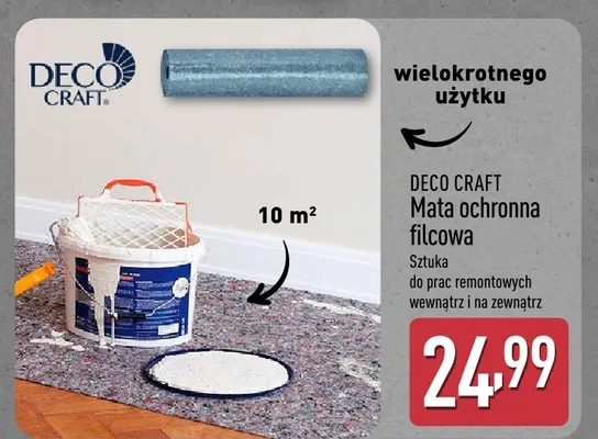 Mata ochronna filcowa Deco Craft promocja w Aldi