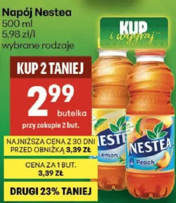 Napój Nestea wybrane rodzaje promocja w Delikatesy Centrum