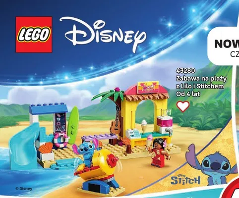 Klocki LEGO Disney 43280 Zabawa na plaży z Lilo i Stitchem promocja w LEGO