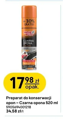 Preparat do konserwacji opon Czarna opona Moje Auto promocja w Castorama