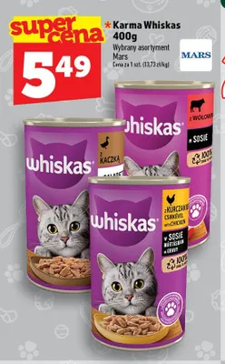 Karma dla kota Whiskas z kurczakiem w sosie promocja w TOPAZ