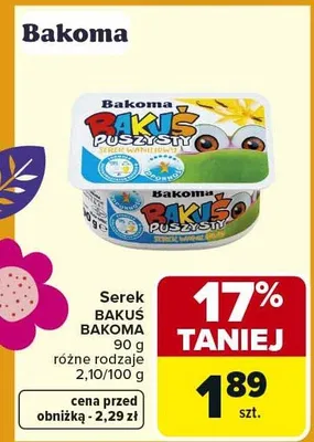 Serek Twaróg różne rodzaje promocja w Carrefour