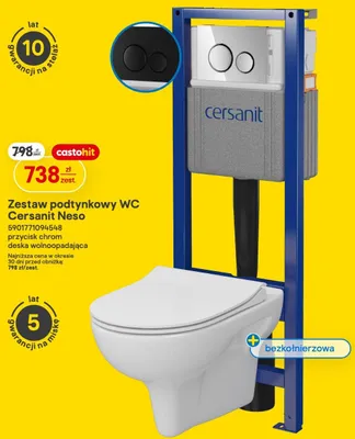 Zestaw podtynkowy WC Cersanit Neso promocja w Castorama