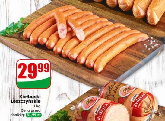 Kiełbaski leszczyńskie promocja w Dino