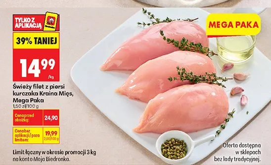 Filet z piersi kurczaka Kraina Mięs Mega Paka promocja w Biedronka