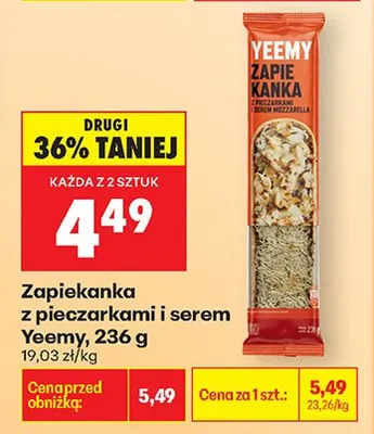 Zapiekanka z pieczarkami i serem promocja w Biedronka