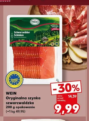 Oryginalna szynka szwarcwaldzka Wein promocja w Kaufland
