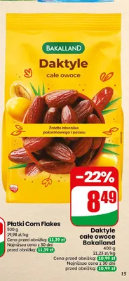 Daktyle całe owoce Bakalland promocja w Dino