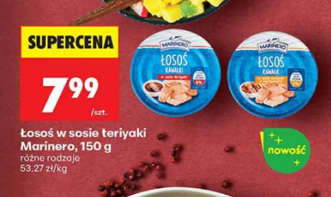 Łosoś w sosie teriyaki Marinero promocja w Biedronka