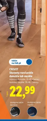 Skarpety narciarskie damskie Crivit promocja w Lidl