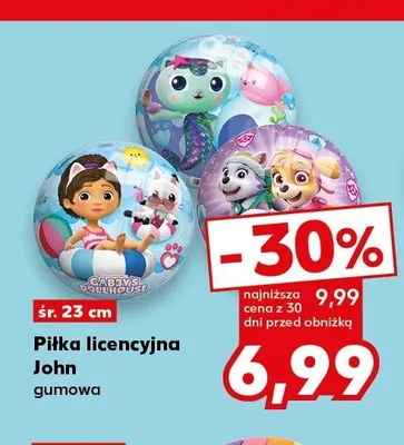 Piłka licencyjna John gumowa promocja w Kaufland