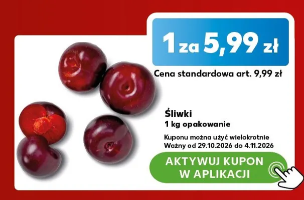 Śliwki promocja w Kaufland