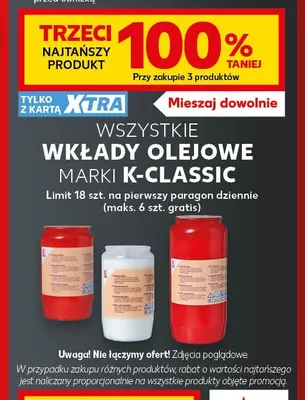Wkłady olejowe marki K-Classic promocja w Kaufland
