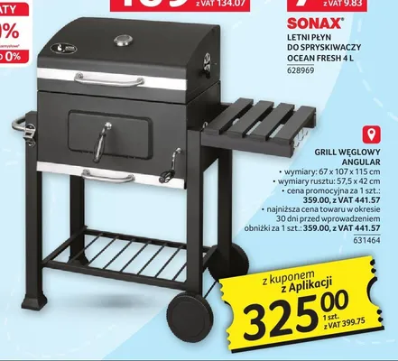 Grill węglowy Activa Angular promocja w Selgros
