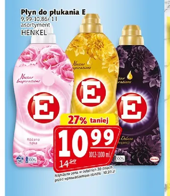 Płyn do płukania E Deluxe Elegance promocja w Prim Market