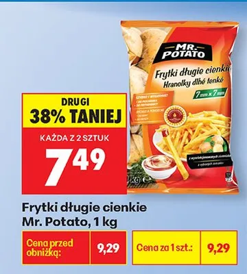 Frytki długie cienkie promocja w Biedronka