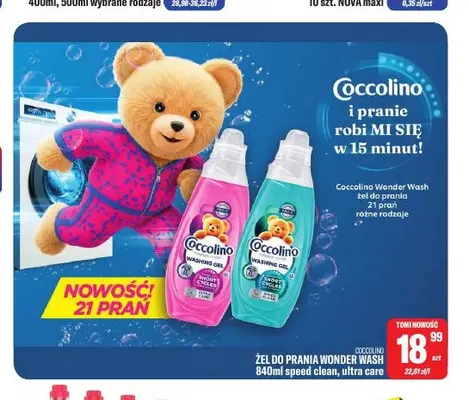 Żel do prania Wonder Wash speed clean Coccolino promocja w Tomi Markt