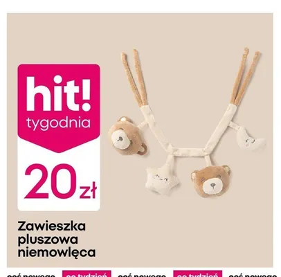 Zawieszka pluszowa niemowlęca promocja w Pepco