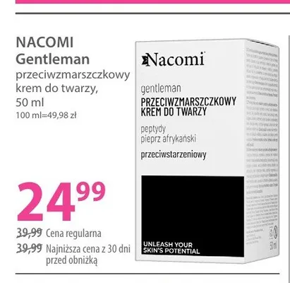 Krem do twarzy NACOMI Gentleman przeciwzmarszczkowy promocja w Hebe