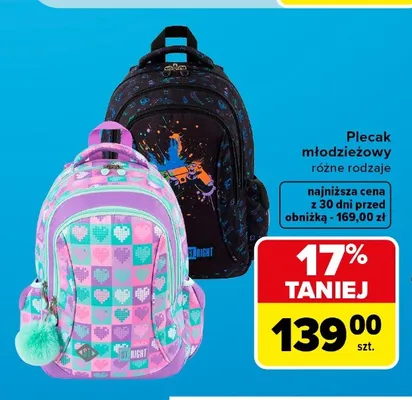 Plecak młodzieżowy St.Right promocja w Carrefour
