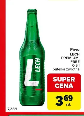 Piwo bezalkoholowe Lech Free promocja w Carrefour Market