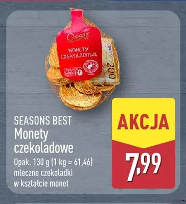 Monety czekoladowe Seasons Best promocja w Aldi