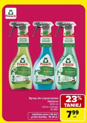 Płyn do mycia szyb Frosch Bio Spirit promocja w Carrefour Market
