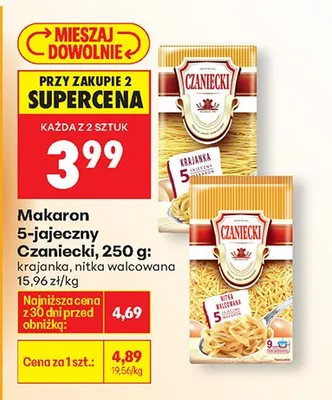 Makaron 5-jajeczny krajanka promocja w Biedronka