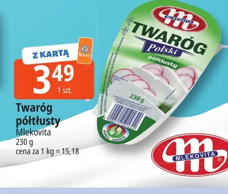 Twaróg Polski półtłusty Mlekovita promocja w Leclerc