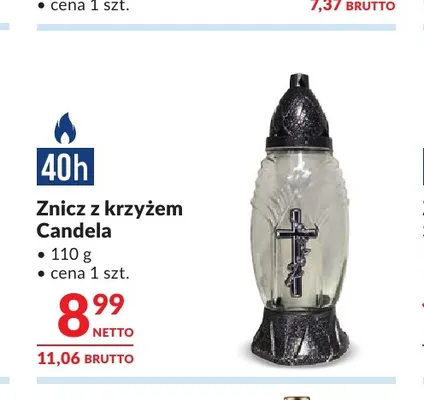 Znicz z krzyżem Candela promocja w Makro