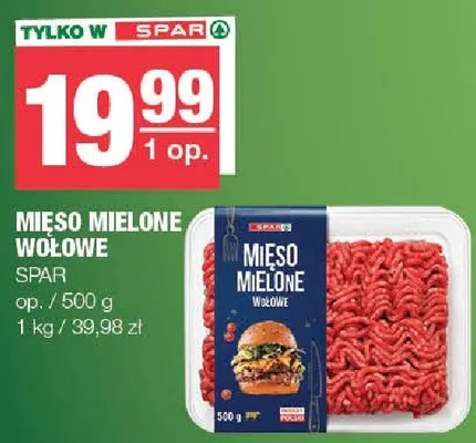 Mięso mielone wołowe promocja w SPAR