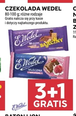 Czekolada mleczna truskawkowa E.Wedel promocja w Stokrotka
