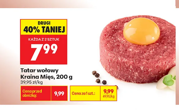 Tatar wołowy Kraina Mięs promocja w Biedronka