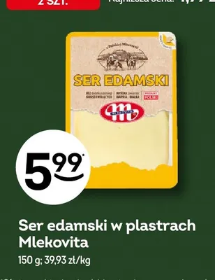 Ser edamski w plastrach Mlekovita promocja w Żabka